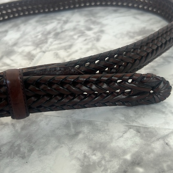 Fossil cognac braided belt size 38 UNISEX - Picture 6 of 8